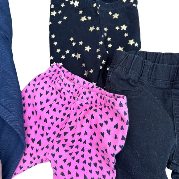 Carters Girls 12 Months Leggings Bundle Pants Stretch Soft - Picture 5 of 11